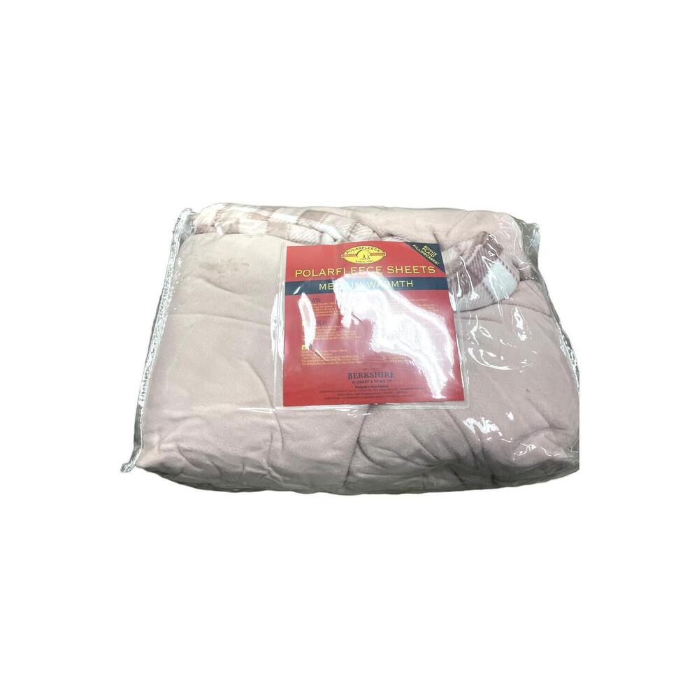 Berkshire Polar Fleece Sheet Set with Extra Cases Plaid Blush